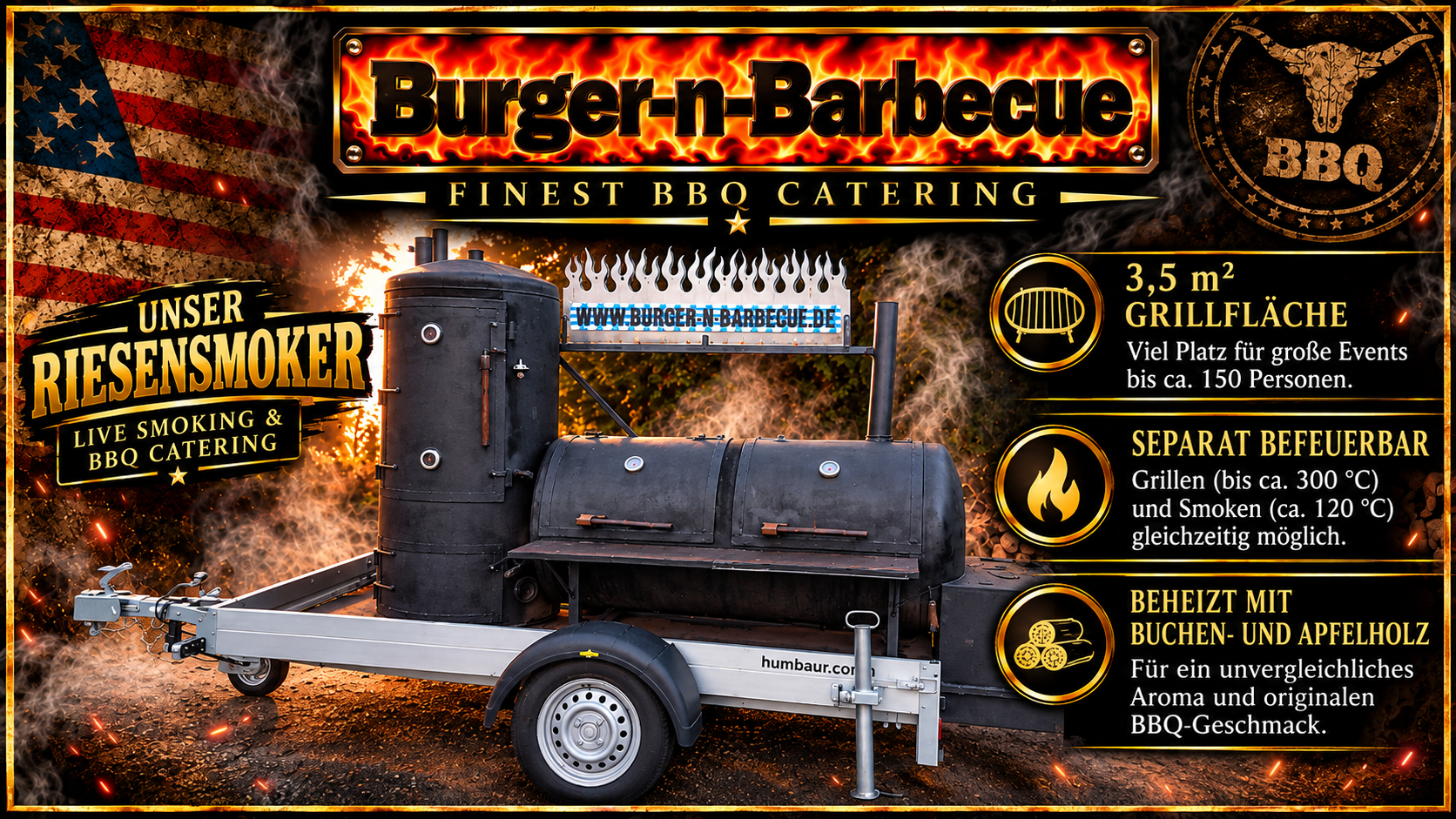 Burger-n-barbecue Riesensmoker